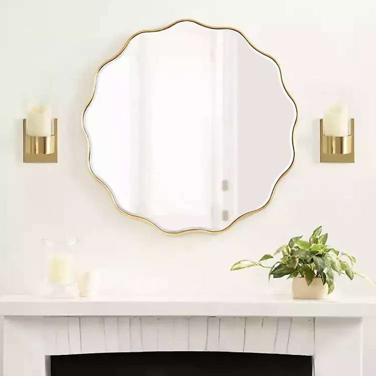 Sconces>Kirklands Home Gold Metal Modern Sconce