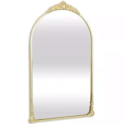 Kirklands Home Metal Modern Victorian Wall Mirror Gold Clearance