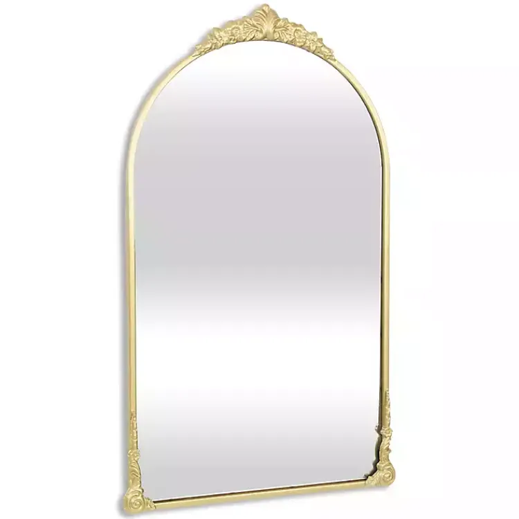 Kirklands Home Metal Modern Victorian Wall Mirror Gold Clearance