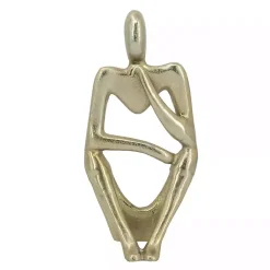 Statues & Figurines>Kirklands Home Metal Pondering Figure I Sculpture Gold