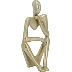 Statues & Figurines>Kirklands Home Metal Pondering Figure I Sculpture Gold