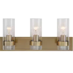 Kirklands Home Metal 3-Shade Vanity Light Gold Sale