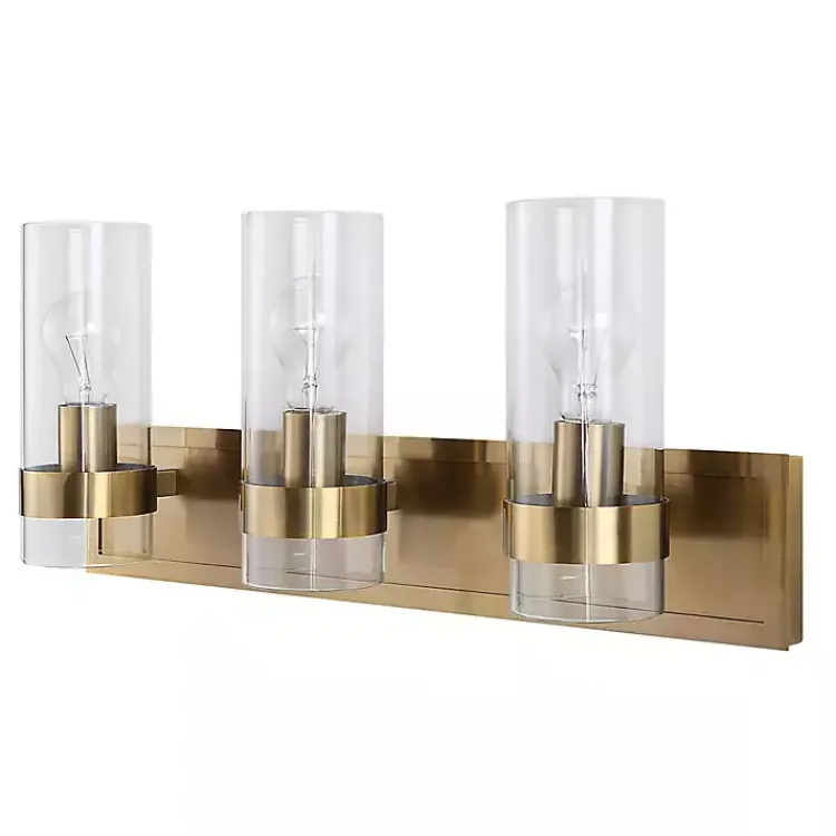Kirklands Home Metal 3-Shade Vanity Light Gold Sale