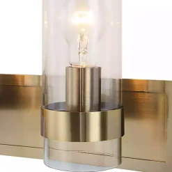 Kirklands Home Metal 3-Shade Vanity Light Gold Sale