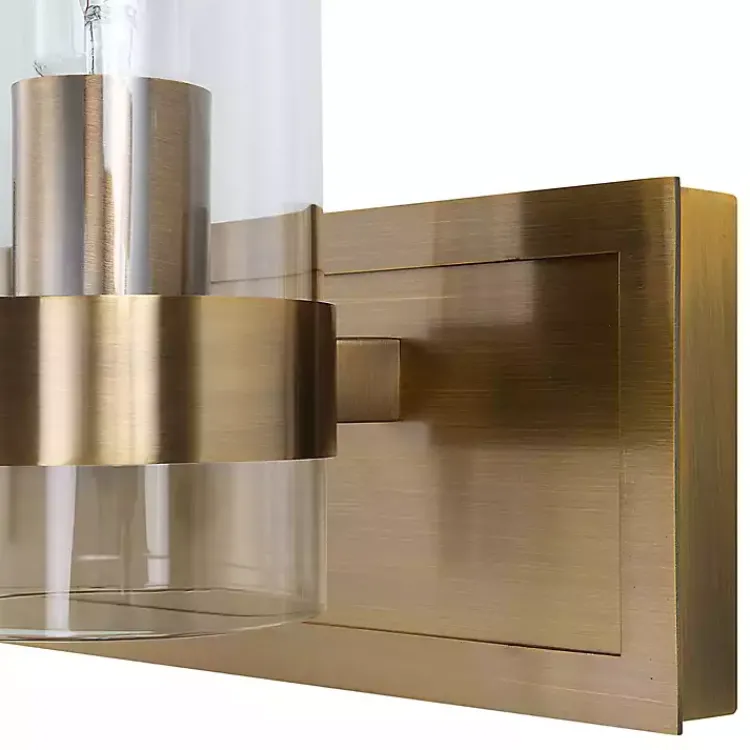 Kirklands Home Metal 3-Shade Vanity Light Gold Sale