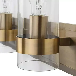 Kirklands Home Metal 3-Shade Vanity Light Gold Sale