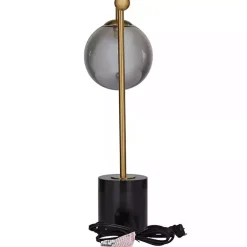 Kirklands Home Gold Metal Smoked Glass Shade Table Lamp Gray Online