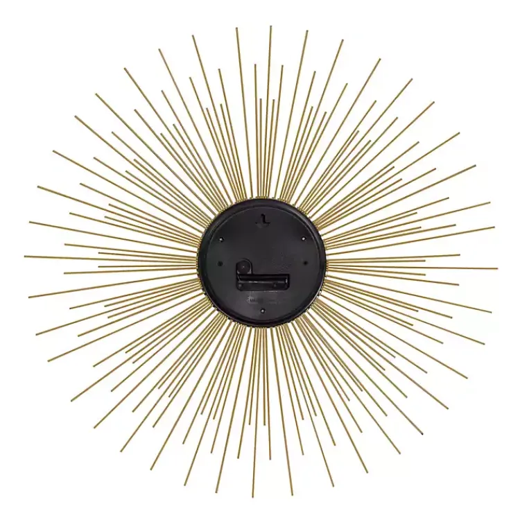 Kirklands Home Gold Metal Sunburst Wall Clock