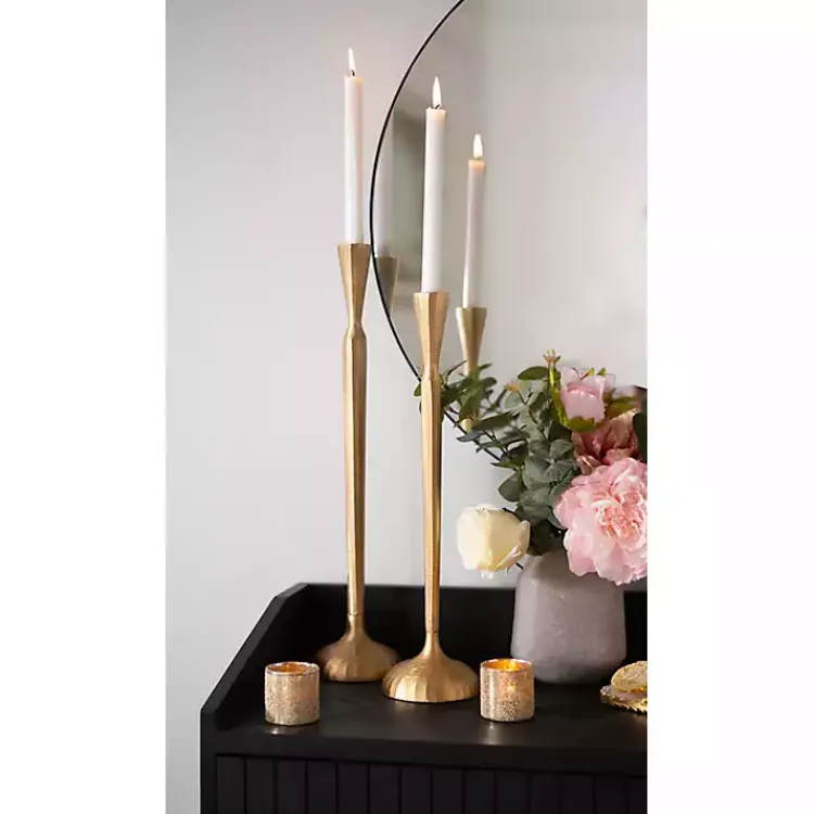 Candle Holders>Kirklands Home Metal Taper Candle Holder, 21 in. Gold