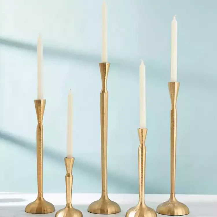 Candle Holders>Kirklands Home Metal Taper Candle Holder, 21 in. Gold