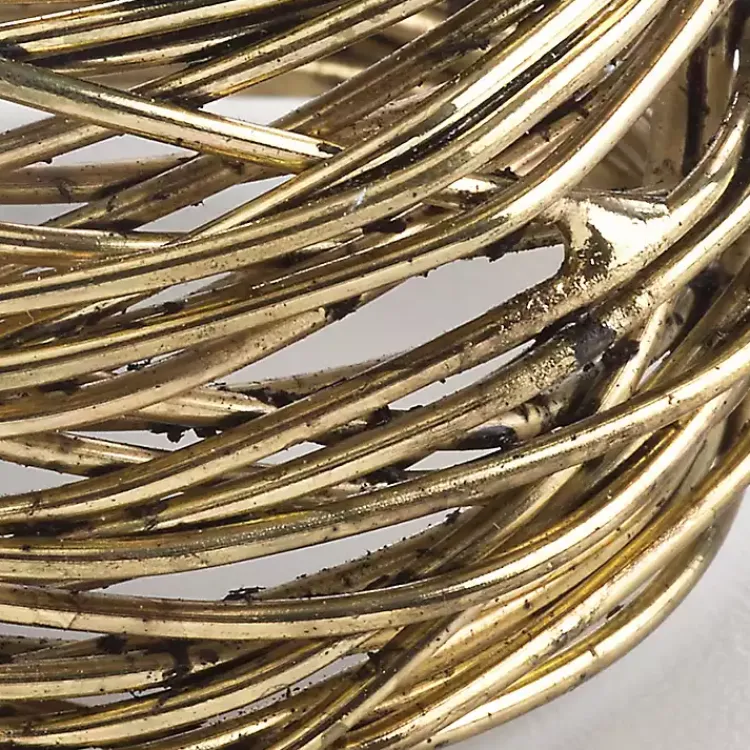 Kirklands Home Metal Twine Napkin Rings, Set of 4 Gold