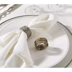 Kirklands Home Metal Twine Napkin Rings, Set of 4 Gold
