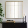 Kirklands Home Gold Metal Windowpane Wall Mirror Best