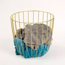 Baskets & Boxes>Kirklands Home Metal Wire Basket, 18 in. Gold