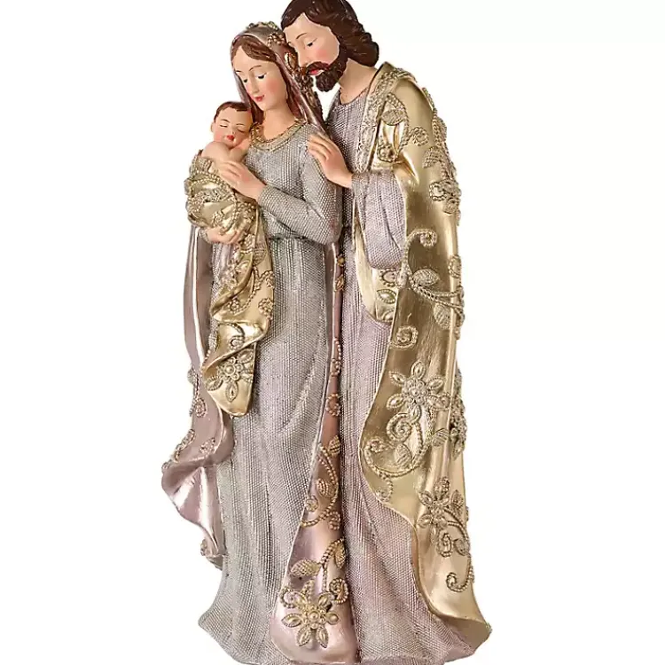 Christmas Decorations>Kirklands Home Gold Metallic Floret Holy Family