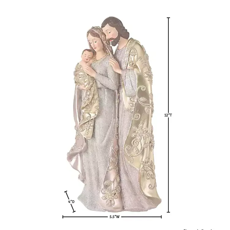 Christmas Decorations>Kirklands Home Gold Metallic Floret Holy Family