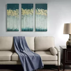 Kirklands Home Gold Midnight Forest Canvas Art Prints, Set of 3 Best