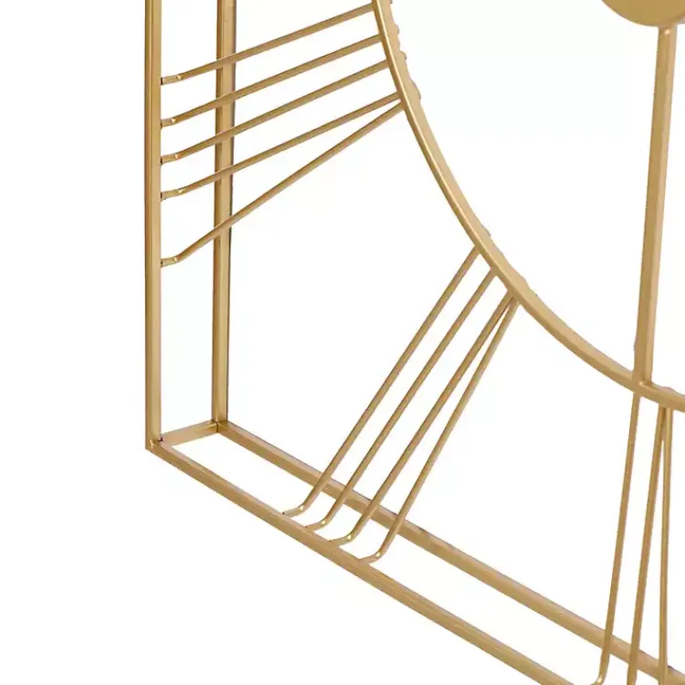 Kirklands Home Minimal Square Open Face Clock Gold Online