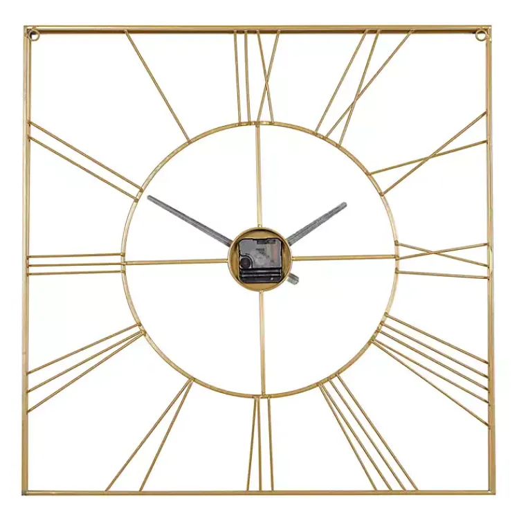 Kirklands Home Minimal Square Open Face Clock Gold Online