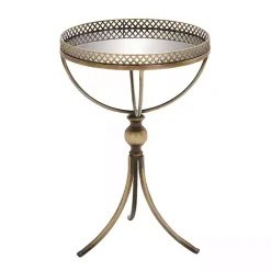 Kirklands Home Mirror Top Metal Accent Table Gold Best