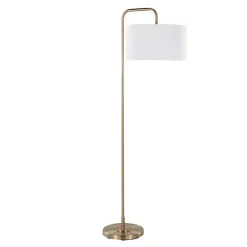 Kirklands Home Gold Modern Arch Floor Lamp White Hot