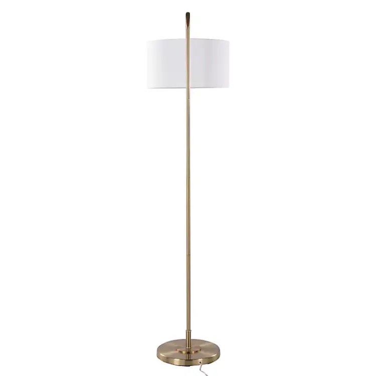 Kirklands Home Gold Modern Arch Floor Lamp White Hot