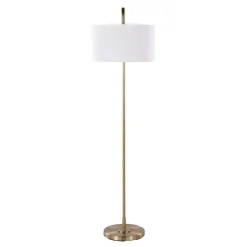 Kirklands Home Gold Modern Arch Floor Lamp White Hot