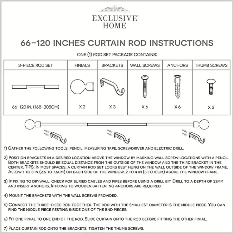 Kirklands Home Gold Open Sphere Curtain Rod, 120 in. Best