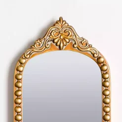 Sconces>Kirklands Home Gold Ornate Beaded Mirror Wall Sconce