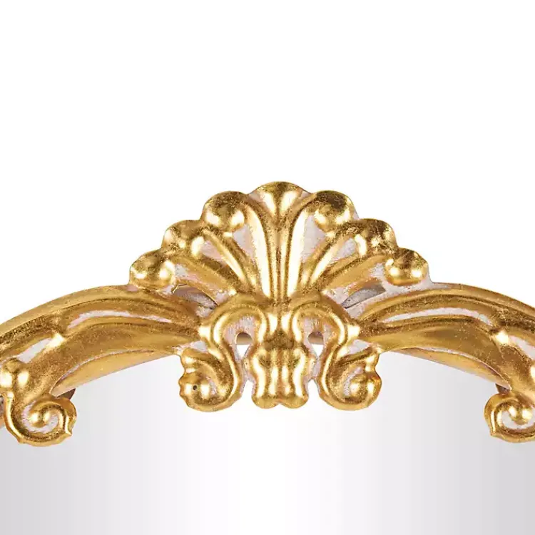 Kirklands Home Gold Oval Baroque Wall Mirror
