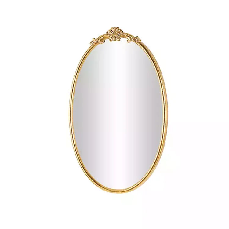 Kirklands Home Gold Oval Baroque Wall Mirror
