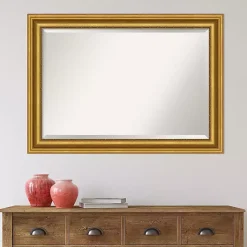 Kirklands Home Gold Patina Scalloped Frame Beveled Mirror Discount