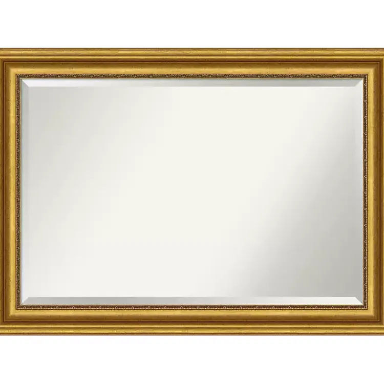 Kirklands Home Gold Patina Scalloped Frame Beveled Mirror Discount