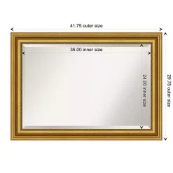 Kirklands Home Gold Patina Scalloped Frame Beveled Mirror Discount