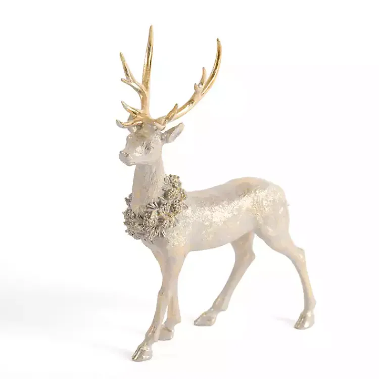 Christmas Decorations>Kirklands Home Patina Standing Deer Figurine Gold