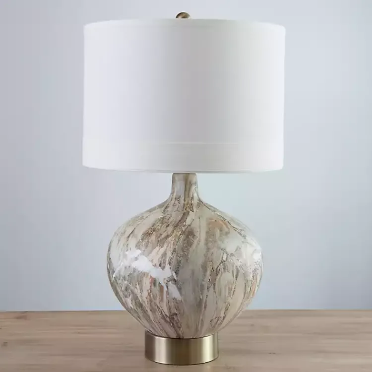 Kirklands Home Gold Pistachio Swirl Gourd Table Lamp Ivory Best