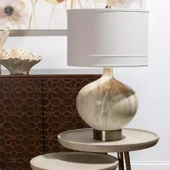 Kirklands Home Gold Pistachio Swirl Gourd Table Lamp Ivory Best