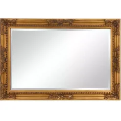 Kirklands Home Queen Ann Rectangular Wall Mirror Gold New