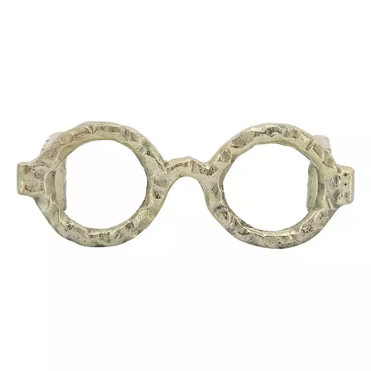 Statues & Figurines>Kirklands Home Round Eye Glasses Sculpture Gold