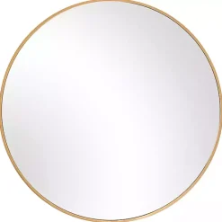 Kirklands Home Round Simple Frame Medium Wall Mirror Gold