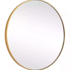 Kirklands Home Round Simple Frame Medium Wall Mirror Gold
