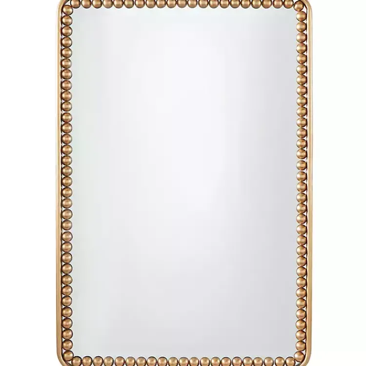 Kirklands Home Gold Rounded Rectangle Wall Mirror New