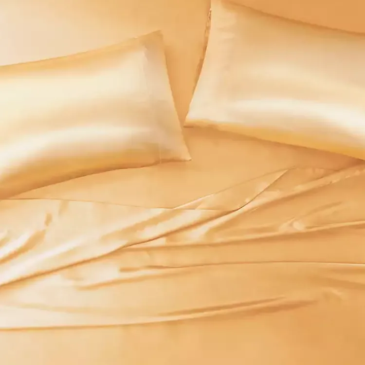 Kirklands Home Satin Standard 2-pc. Pillow Case Set Gold Discount