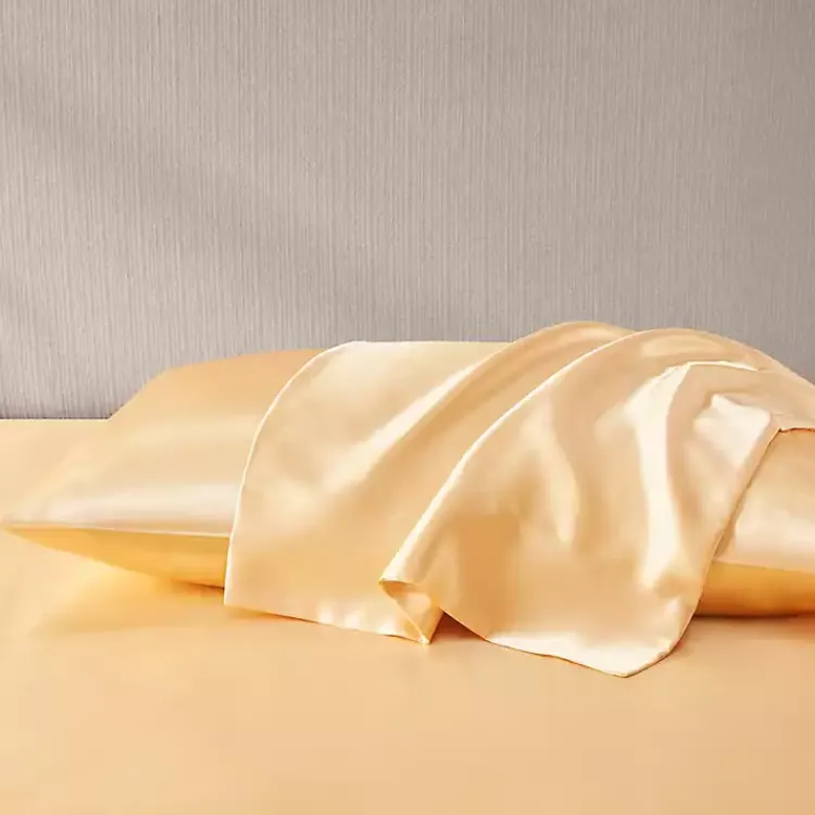 Kirklands Home Satin Standard 2-pc. Pillow Case Set Gold Discount
