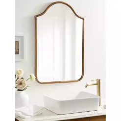 Kirklands Home Scalloped Arch Fellows Wall Mirror Gold Online