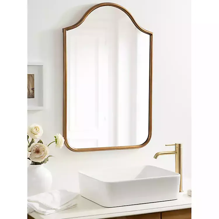 Kirklands Home Scalloped Arch Fellows Wall Mirror Gold Online