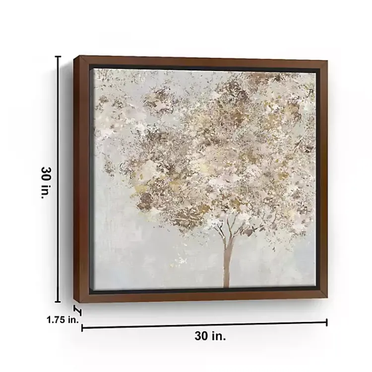 Kirklands Home Gold Shimmering Tree Framed Canvas Art Print