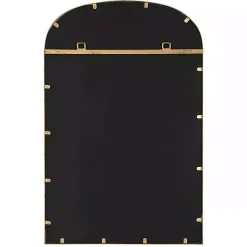 Kirklands Home Gold Simple Round Top Wall Mirror New