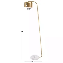 Kirklands Home Slanted Modern Floor Lamp with Marble Base Gold Outlet
