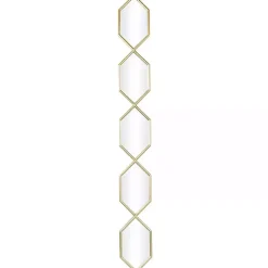 Kirklands Home Slim Stacked Hexagons Wall Mirror Gold Sale